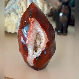🔥 Carnelian Agate Druzy Flame 🔥